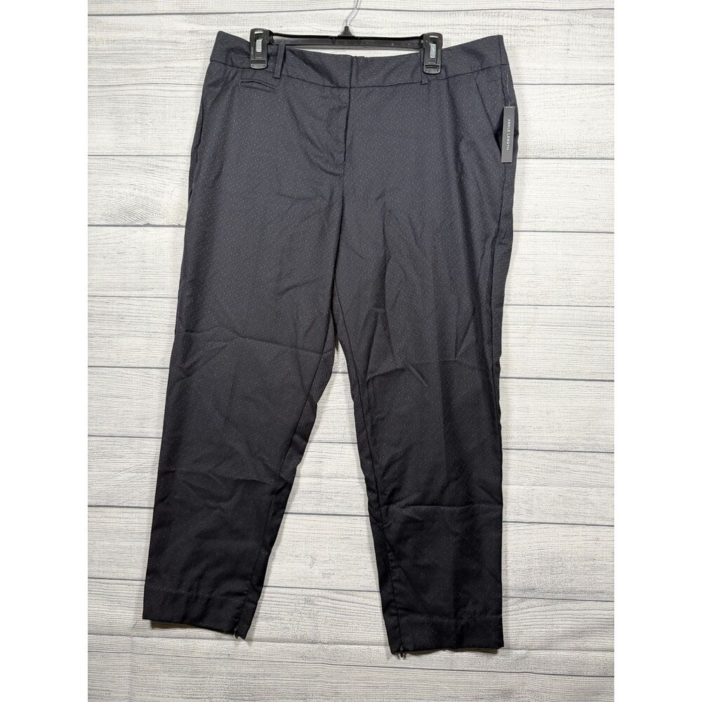 Worthington NWT Women's 14 Black Speckled Modern Fit Slim Ankle Pants 1232